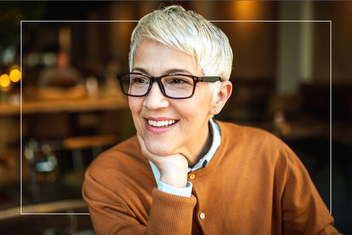 mature woman smiling